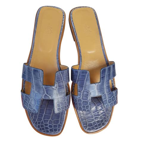 celebrities oran hermes paris sandals blue|hermes sandals for women.